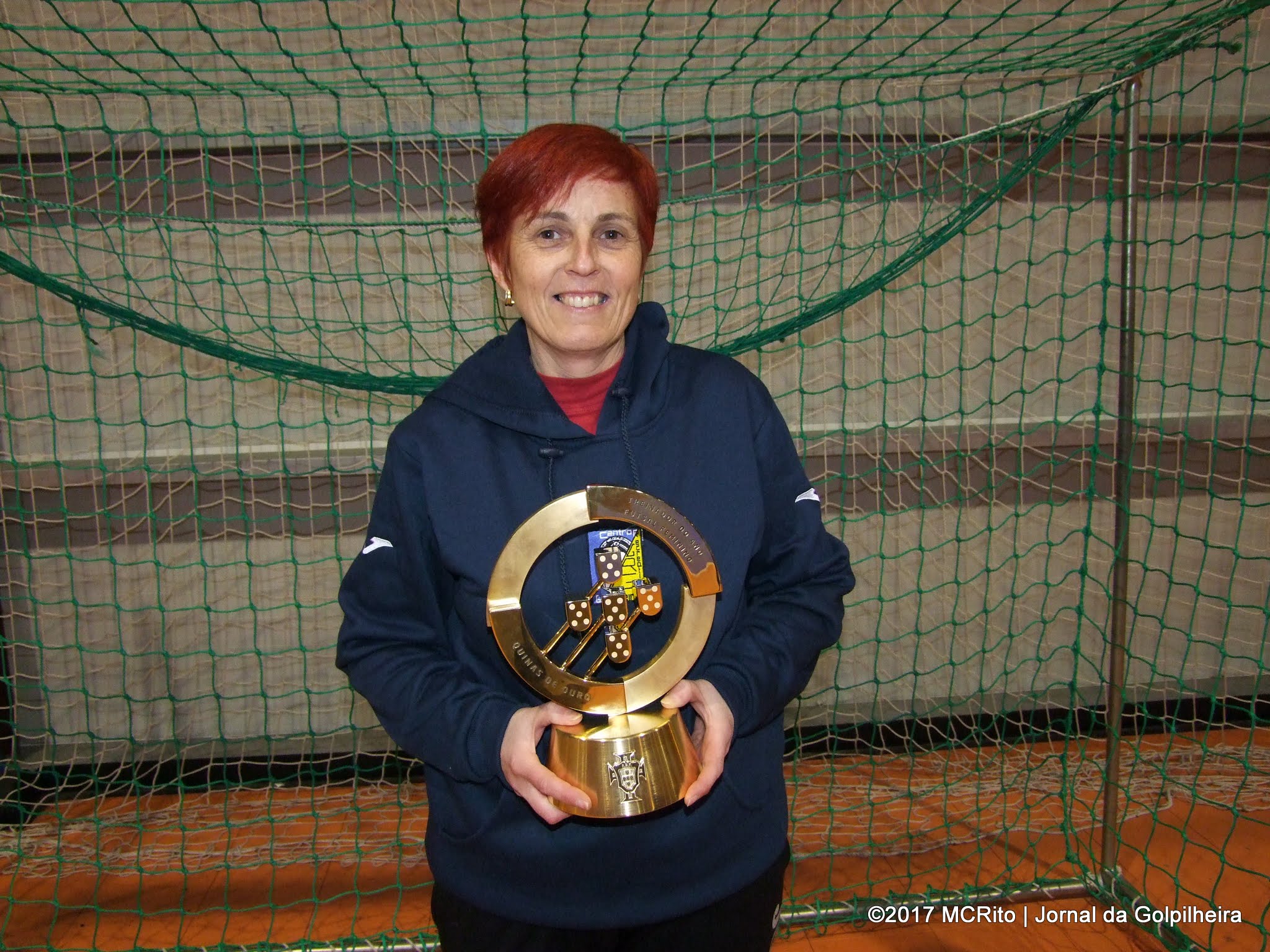 “Quinas de Ouro” deram prémio à responsável do Futsal da Golpilheira: Teresa Jordão é “Treinadora do Ano”