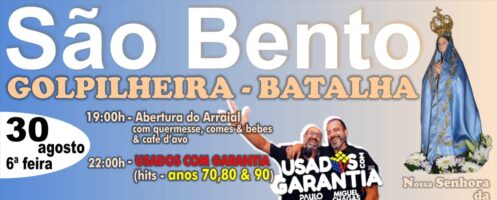 Festa em São Bento (Golpilheira) de 30 de Agosto a 2 de Setembro